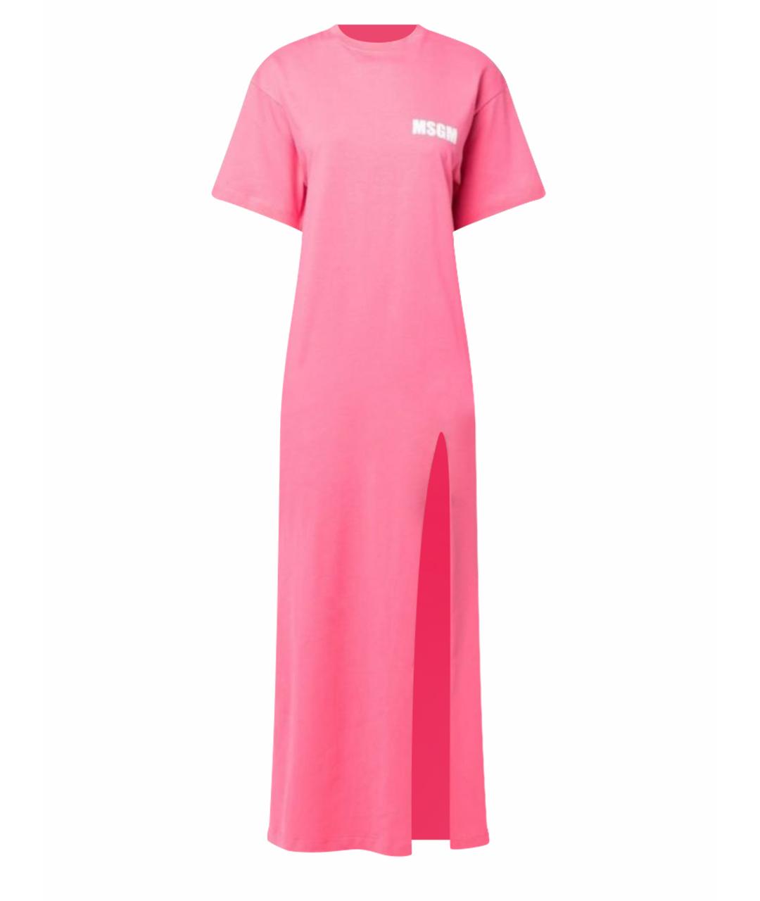 MSGM Розовое хлопковое повседневное платье, фото 1
