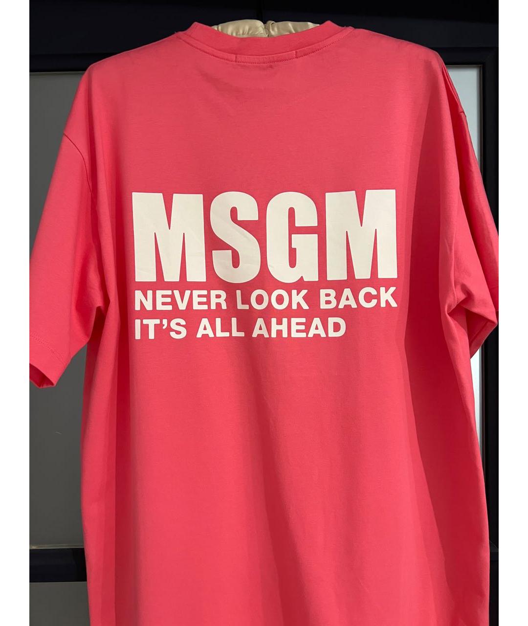 MSGM Розовое хлопковое повседневное платье, фото 6