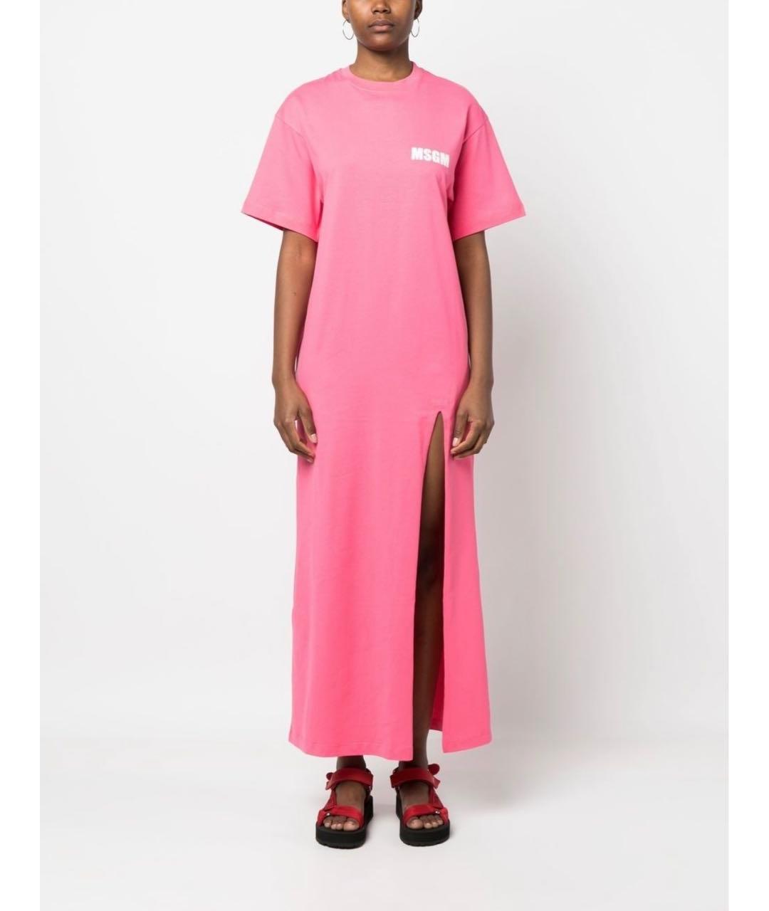 MSGM Розовое хлопковое повседневное платье, фото 9