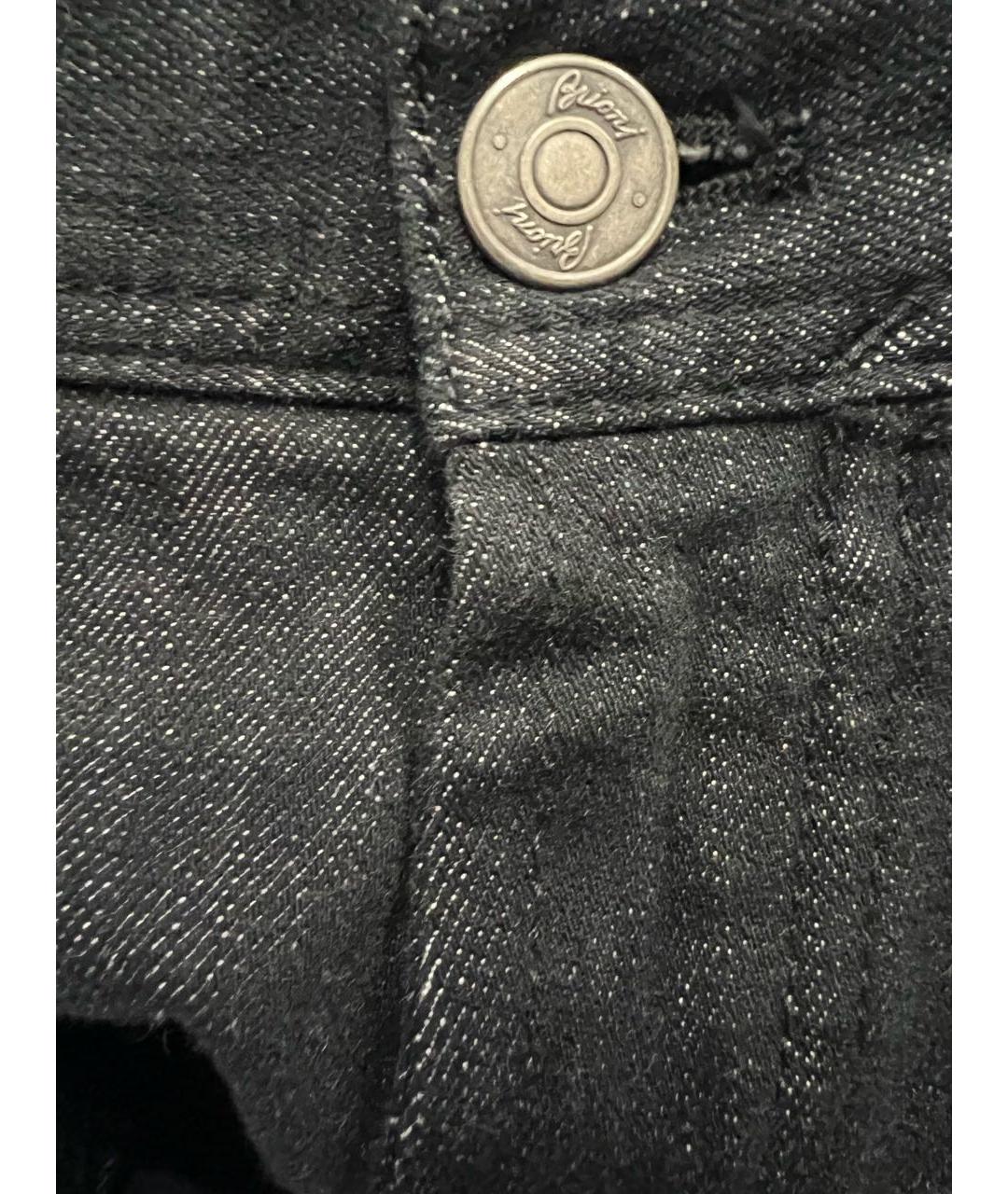 BRIONI Черные хлопко-кашемировые прямые джинсы, фото 8