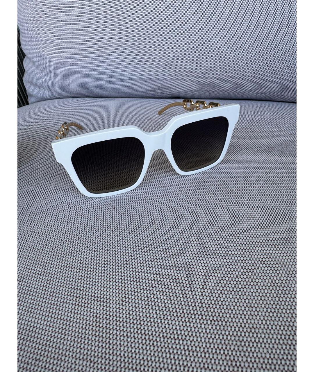 LOUIS VUITTON PRE-OWNED Белые пластиковые солнцезащитные очки, фото 7