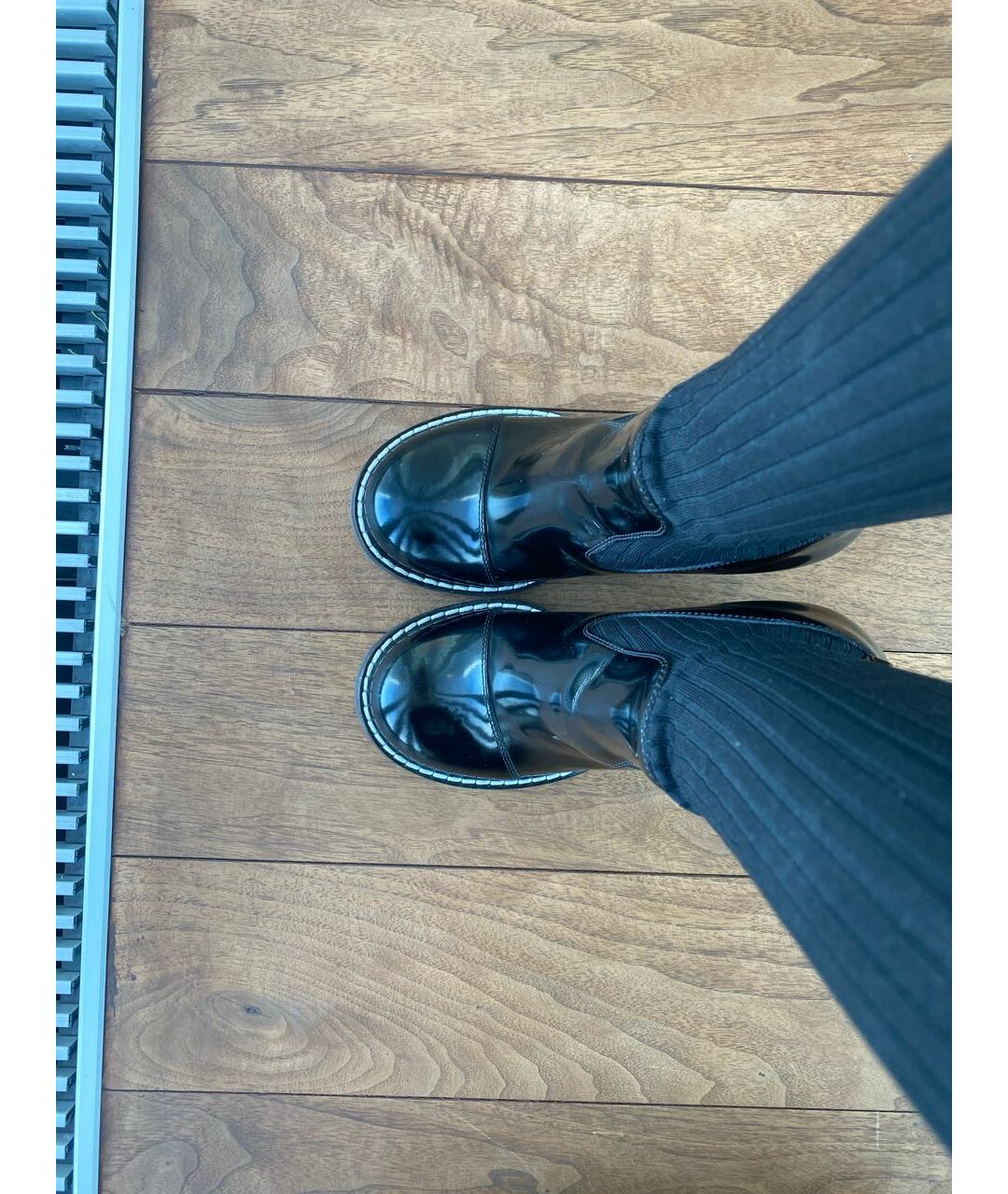 LOUIS VUITTON Черные кожаные ботфорты, фото 3