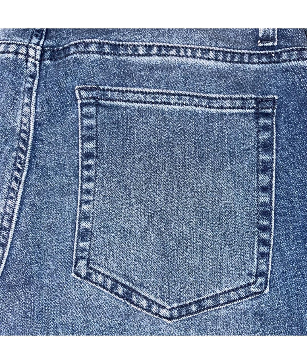 ACNE STUDIOS Голубые хлопко-эластановые джинсы скинни, фото 6