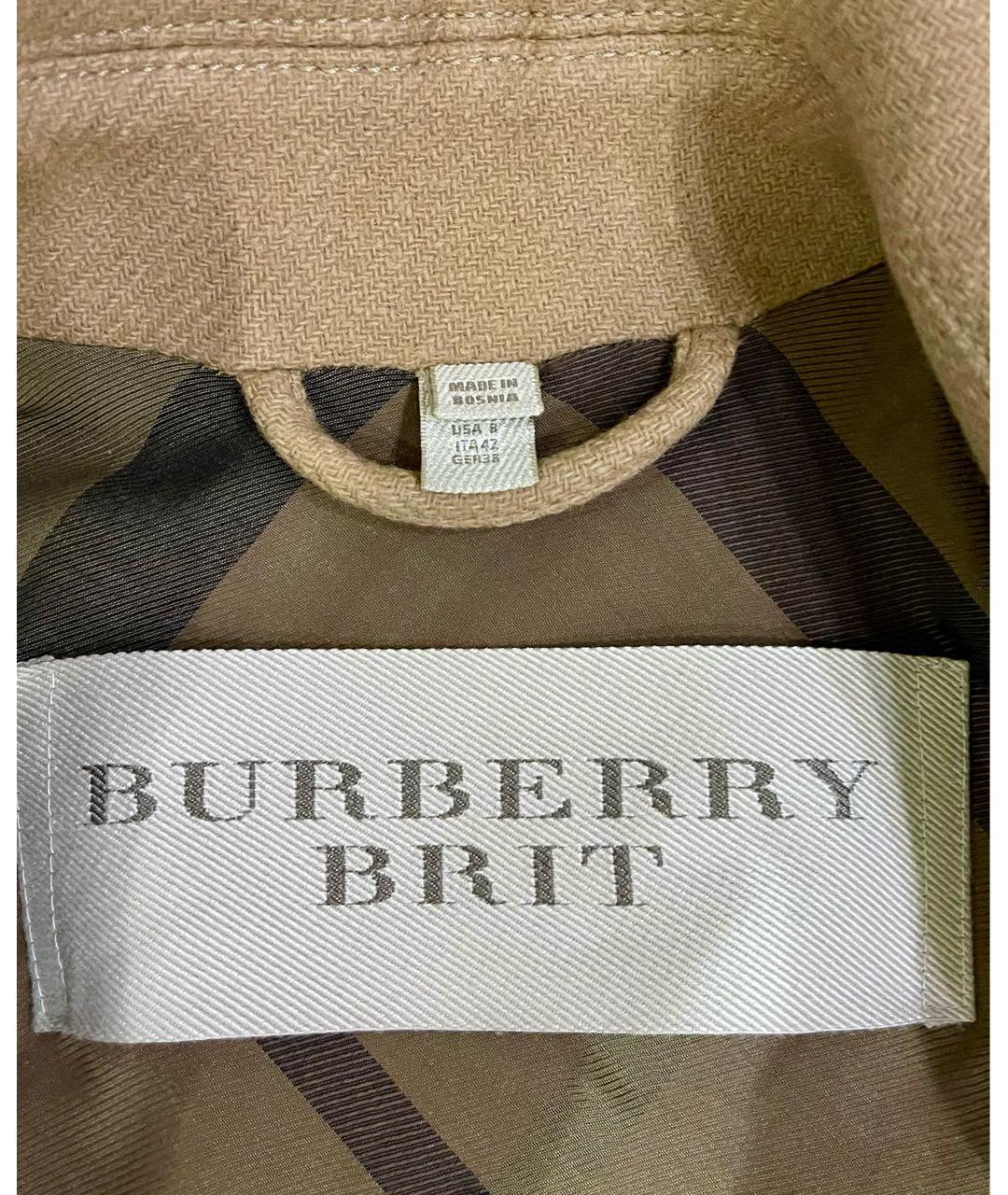 BURBERRY Бежевое шерстяное пальто, фото 8