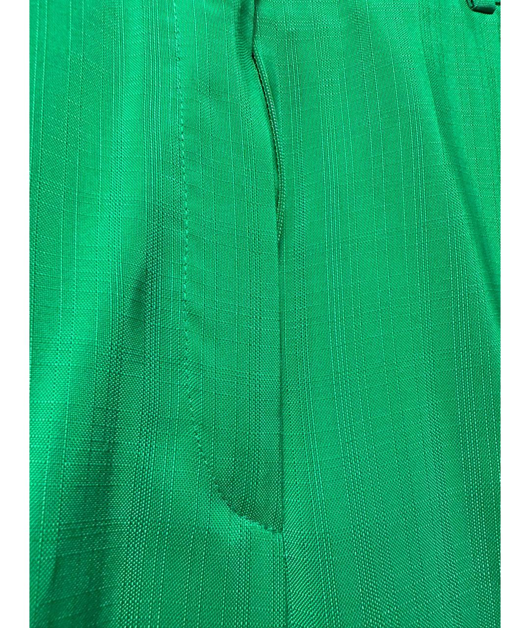 SANDRO Зеленые хлопковые брюки узкие, фото 3