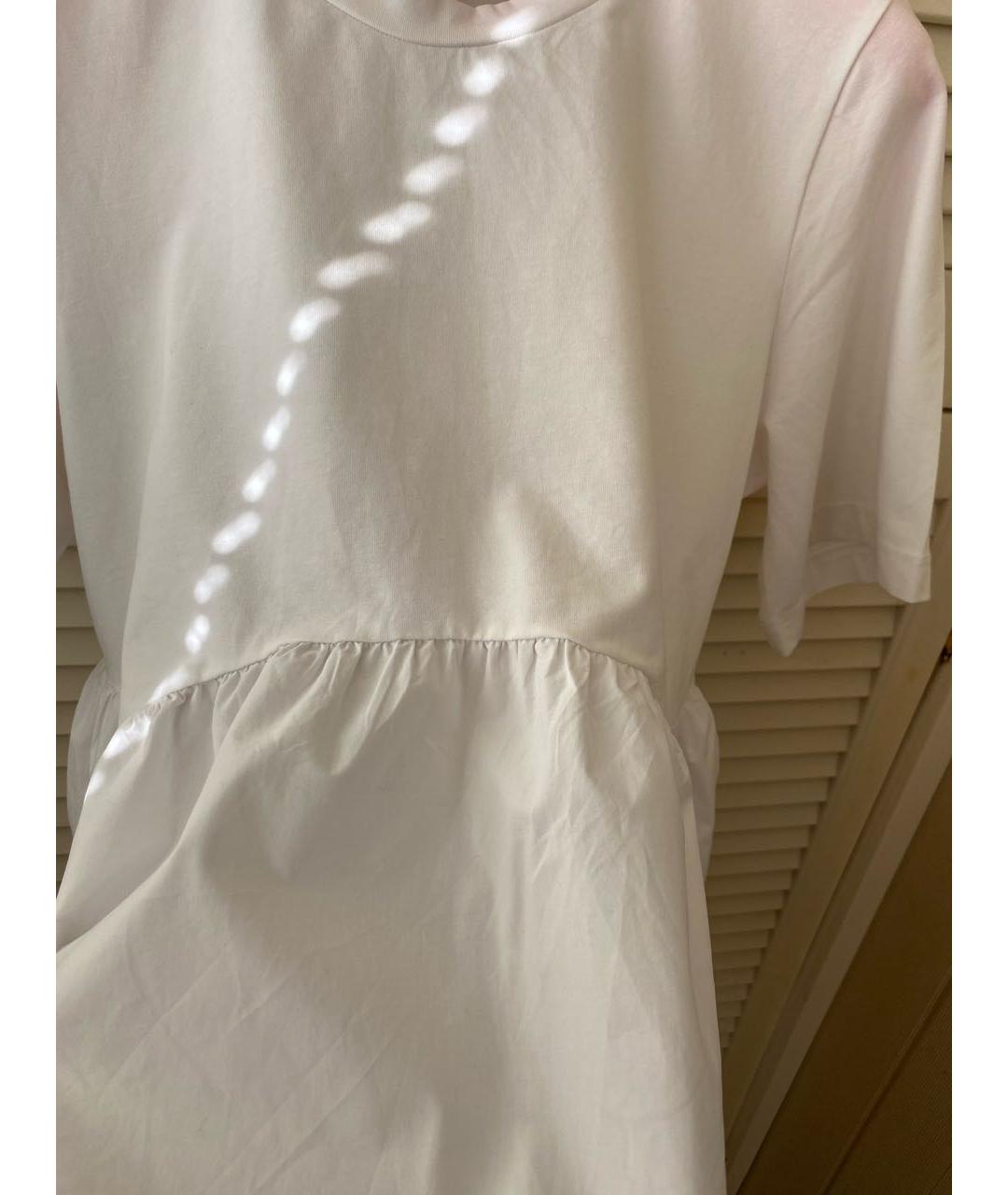COS Белая хлопко-эластановая блузы, фото 5