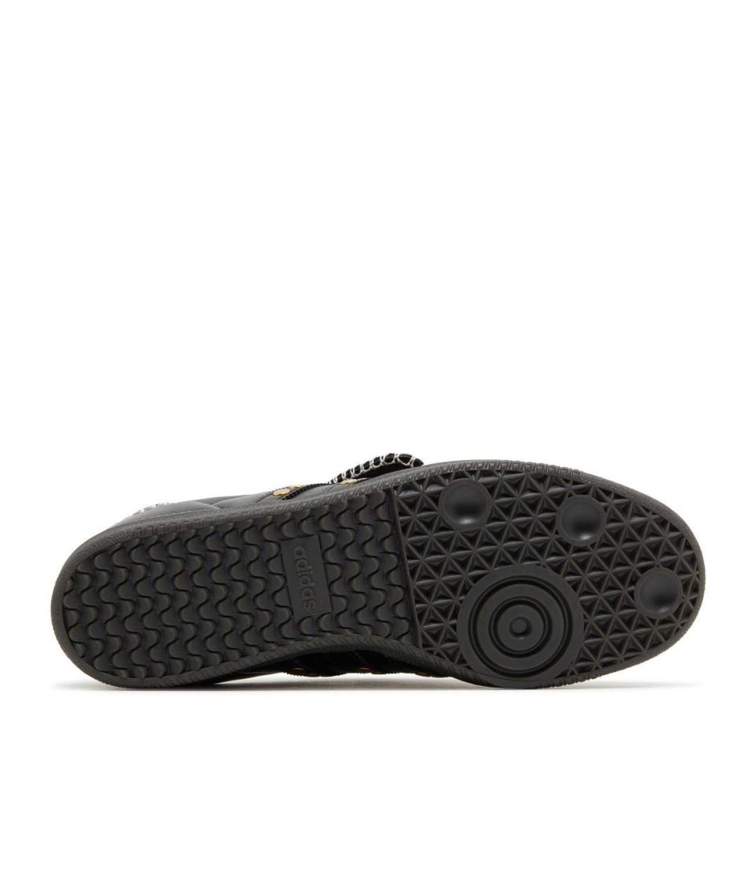 ADIDAS Черные кожаные кроссовки, фото 3