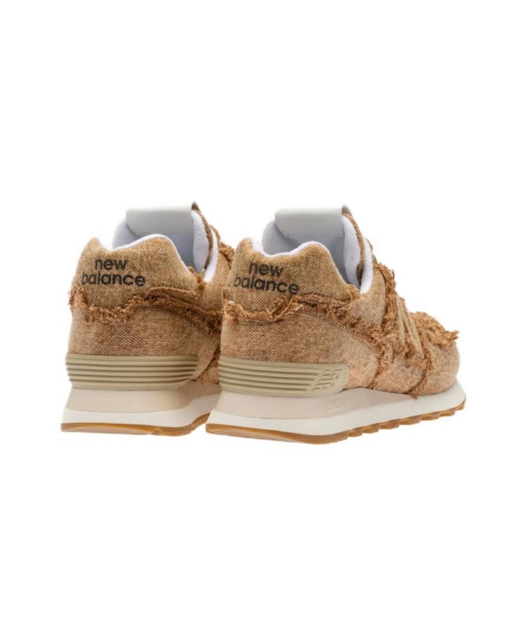 NEW BALANCE Бежевые кожаные кроссовки, фото 3
