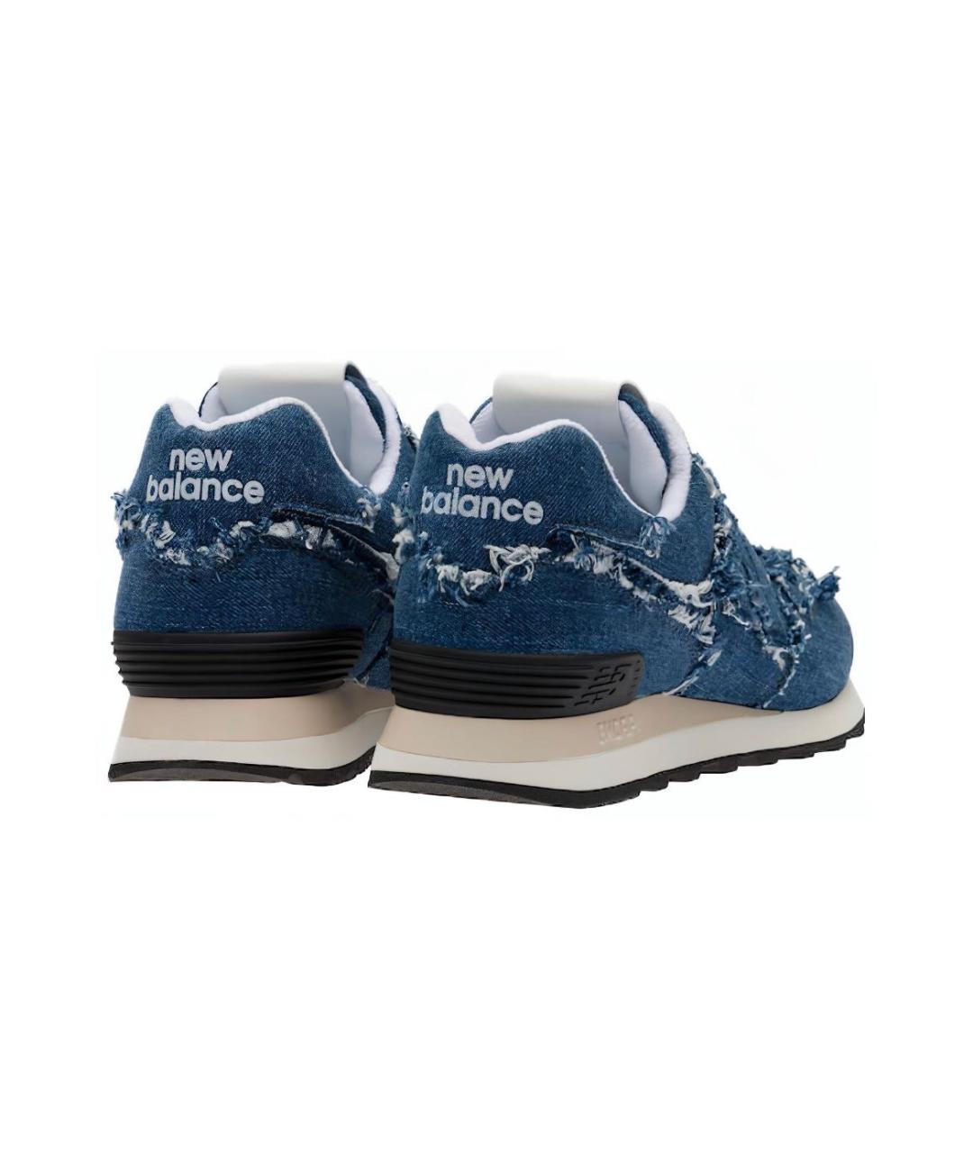 NEW BALANCE Синие кожаные кроссовки, фото 3