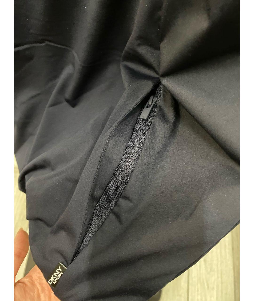 DKNY Темно-синяя полиэстеровая куртка, фото 7