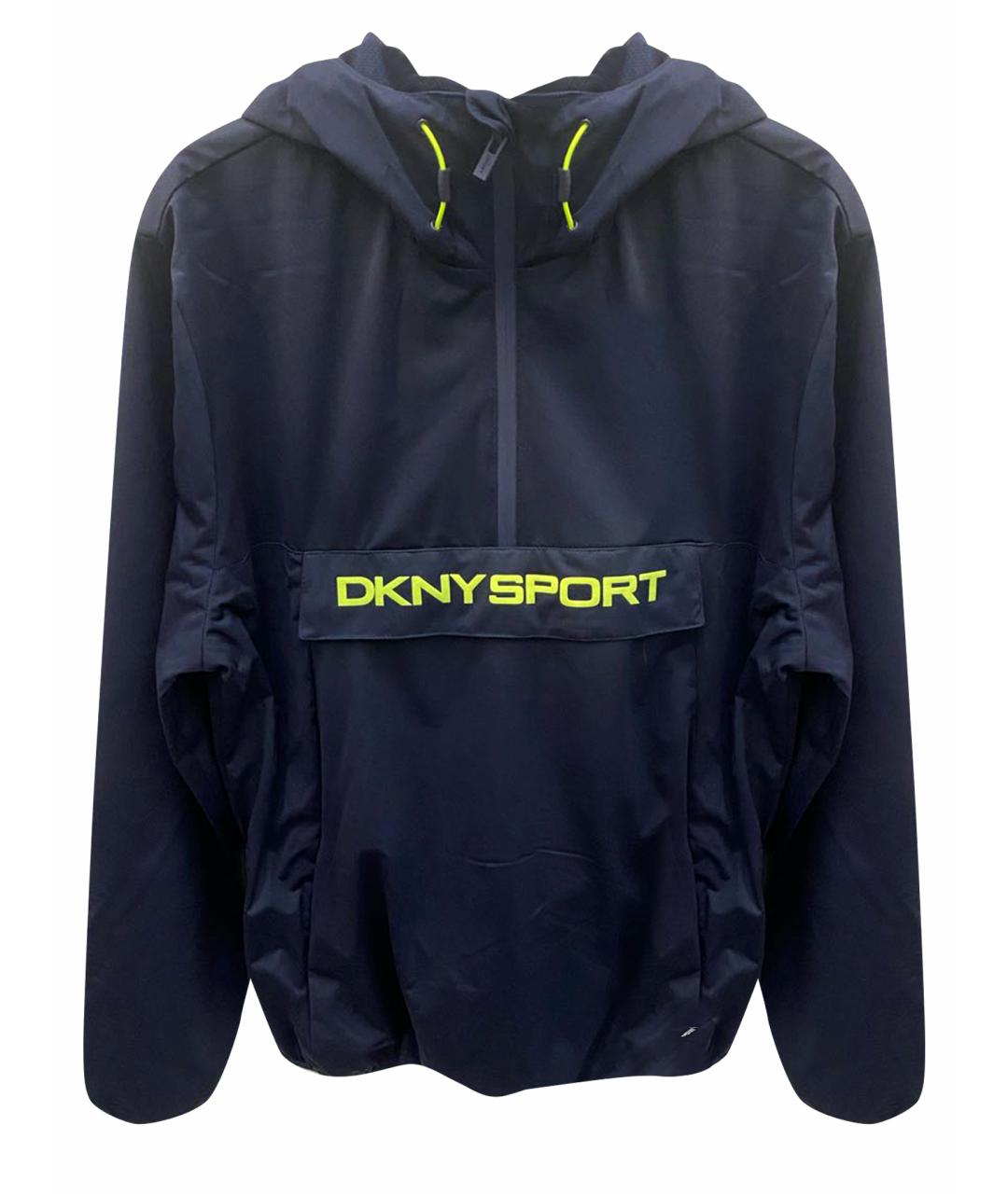 DKNY Темно-синяя полиэстеровая куртка, фото 1