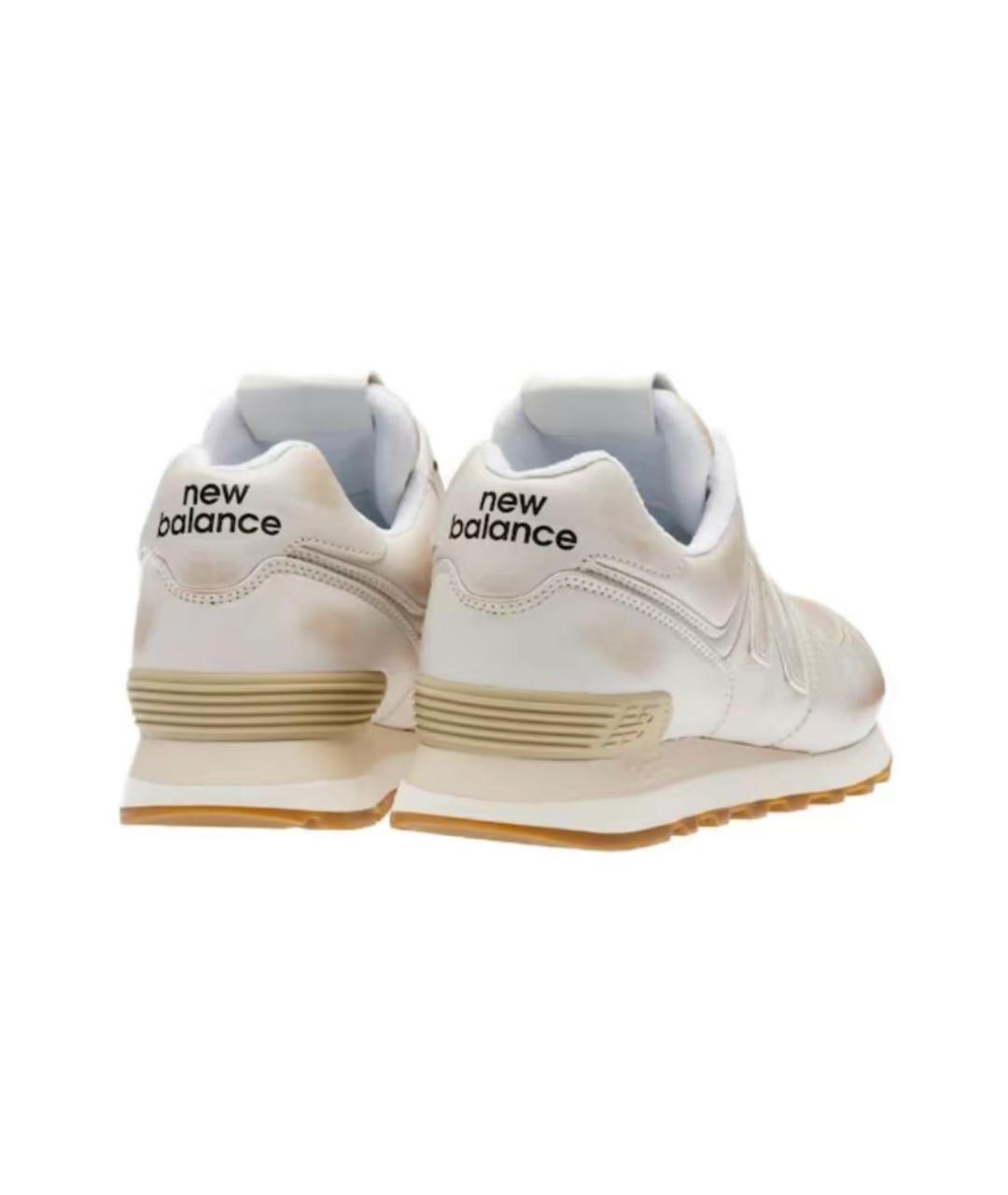 NEW BALANCE Бежевые кожаные кроссовки, фото 3