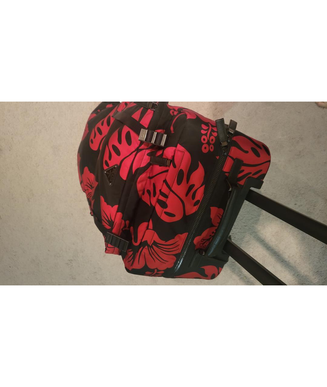 PRADA Красный тканевый чемодан, фото 2
