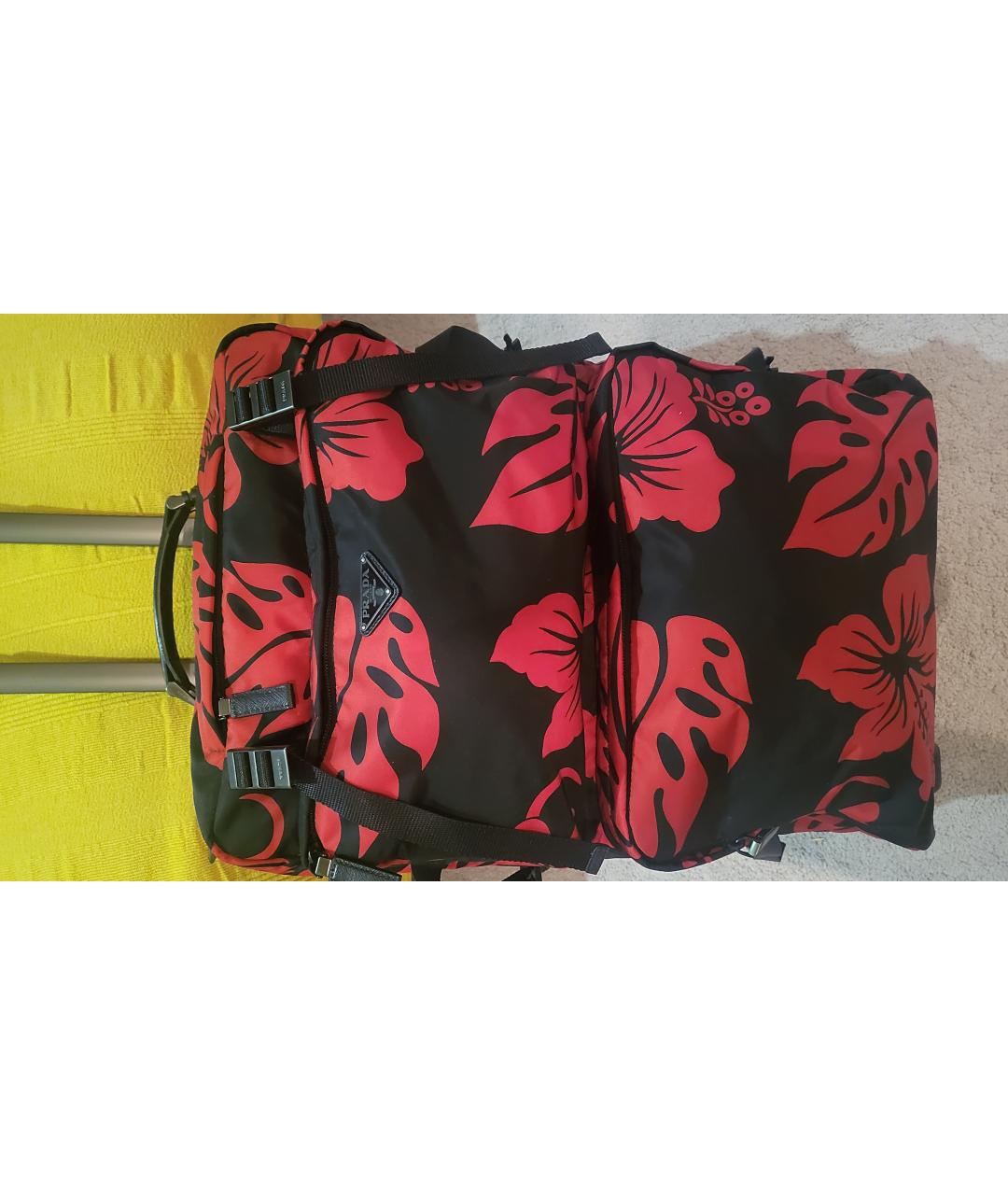 PRADA Красный тканевый чемодан, фото 9