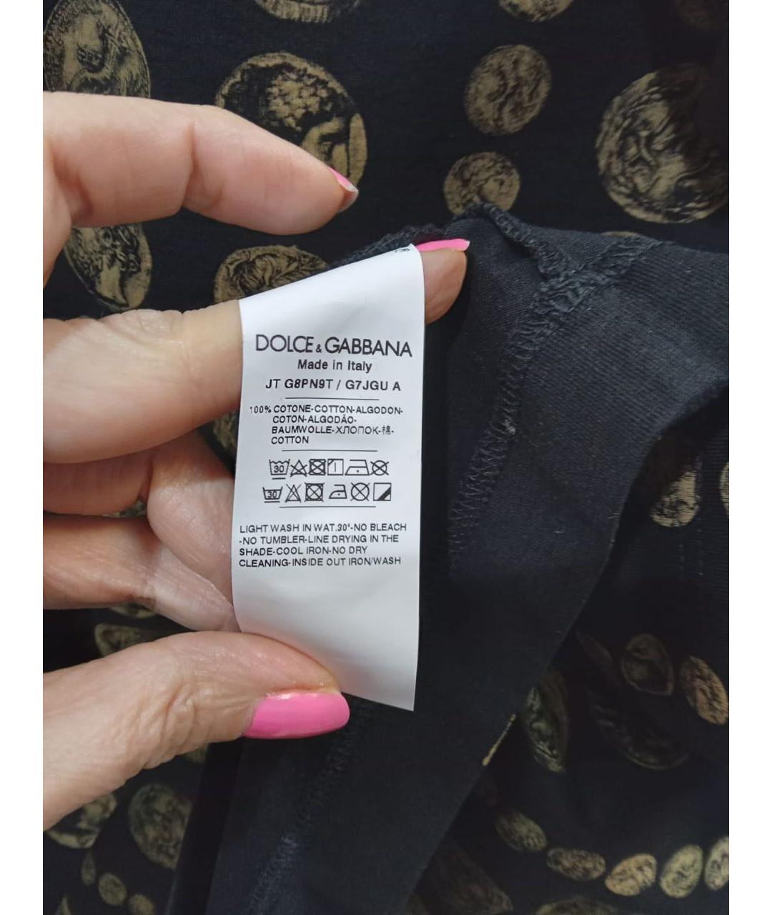 DOLCE&GABBANA Белая хлопковая футболка, фото 4