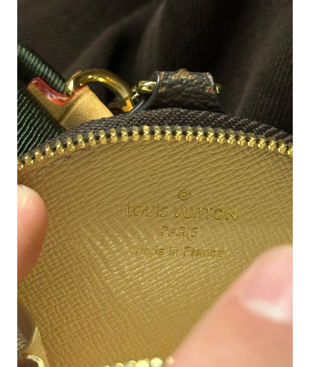 LOUIS VUITTON Коричневая кожаная сумка через плечо, фото 5
