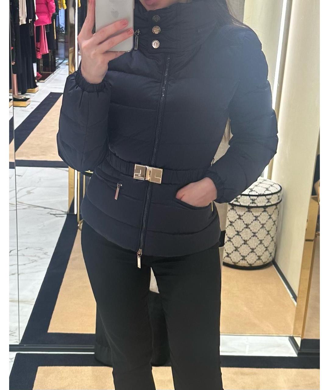 ELISABETTA FRANCHI Темно-синяя куртка, фото 2