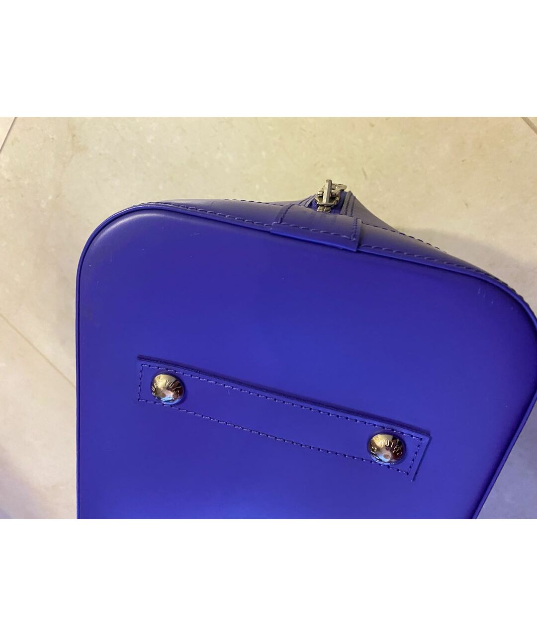 LOUIS VUITTON PRE-OWNED Фиолетовая кожаная дорожная/спортивная сумка, фото 3
