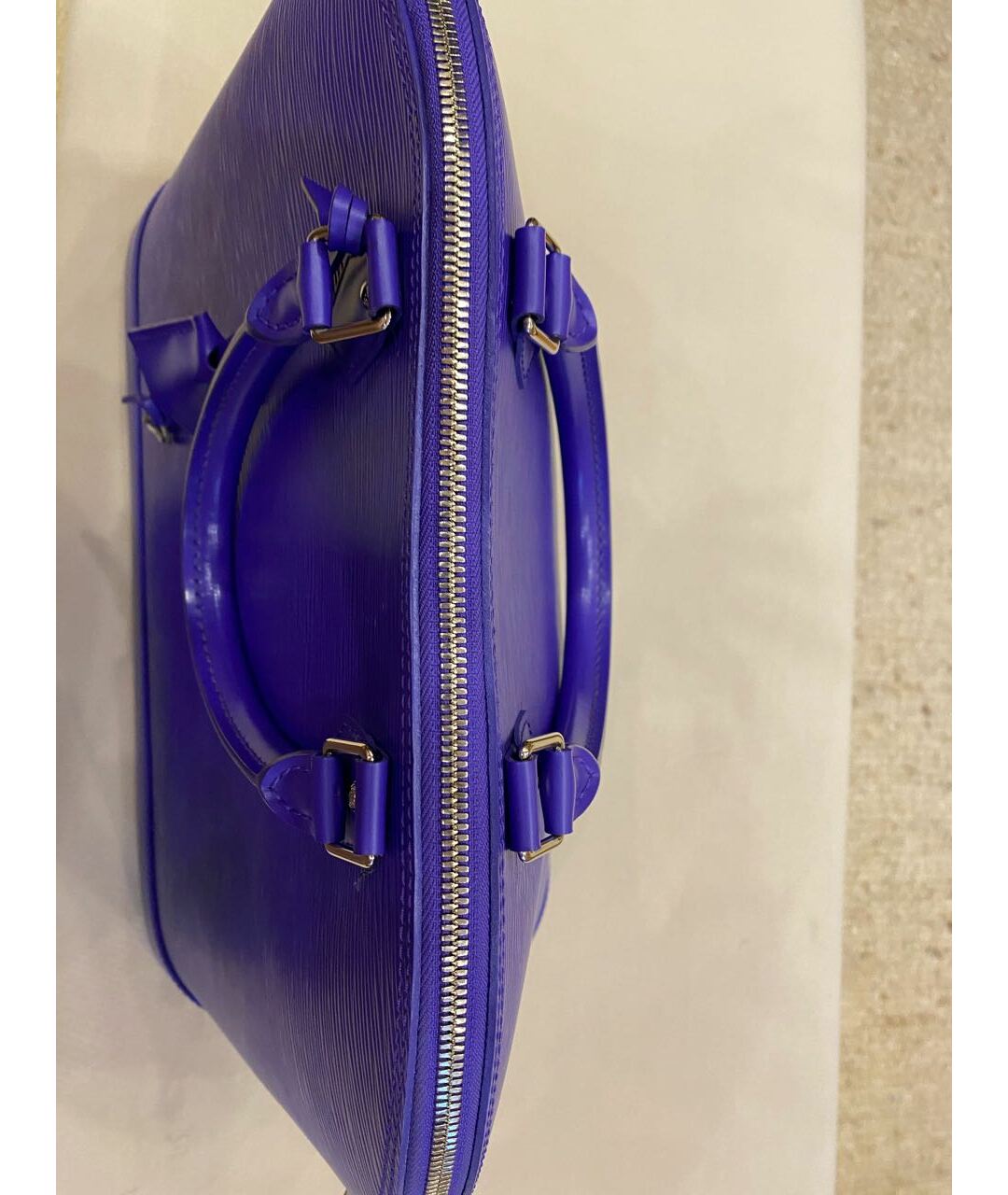 LOUIS VUITTON PRE-OWNED Фиолетовая кожаная дорожная/спортивная сумка, фото 2