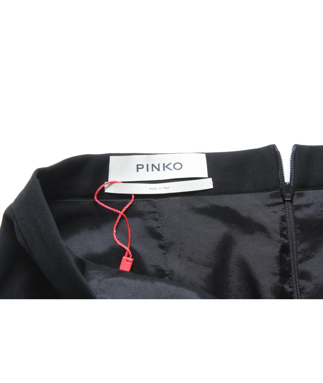 PINKO Черная полиэстеровая юбка миди, фото 6
