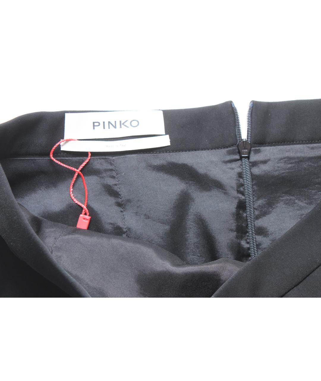 PINKO Черная полиэстеровая юбка миди, фото 5