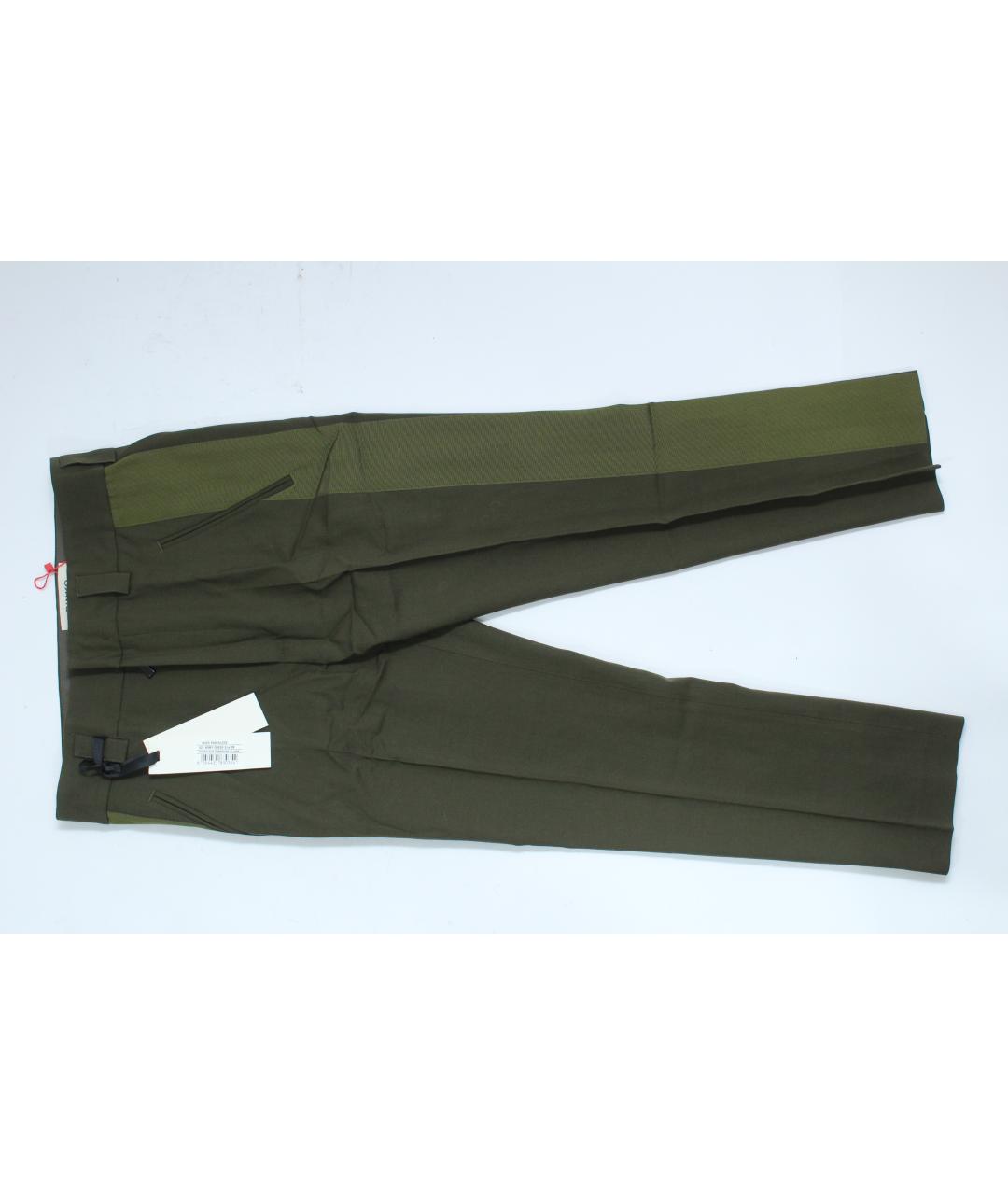 PINKO Зеленые полиамидовые брюки узкие, фото 7