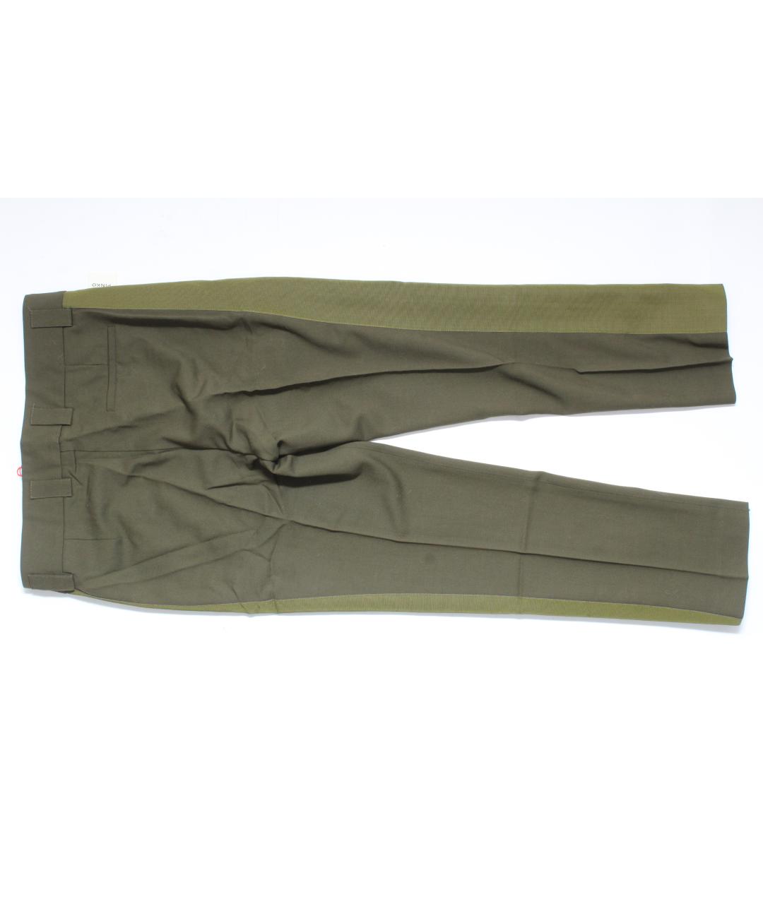 PINKO Зеленые полиамидовые брюки узкие, фото 5
