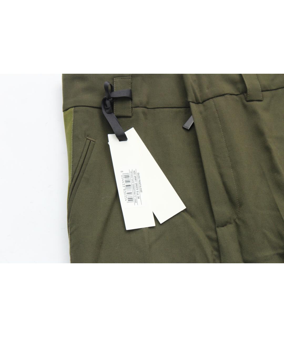 PINKO Зеленые полиамидовые брюки узкие, фото 2