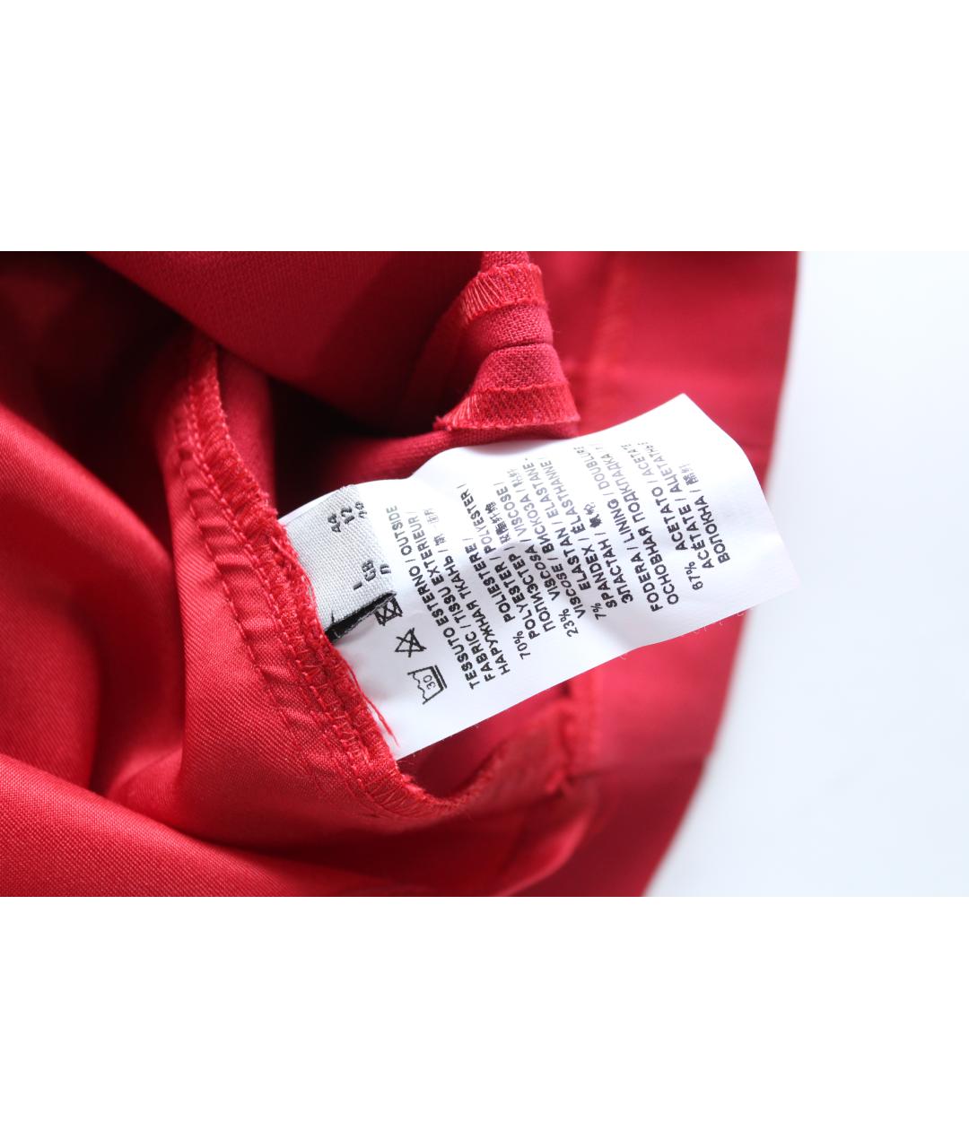 PINKO Красная полиэстеровая юбка миди, фото 9