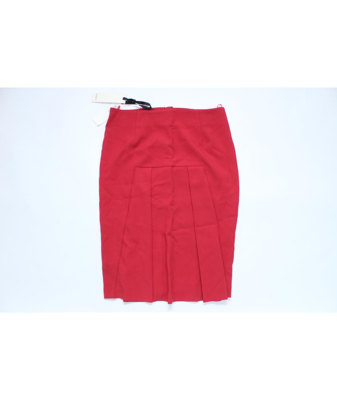 PINKO Красная полиэстеровая юбка миди, фото 10