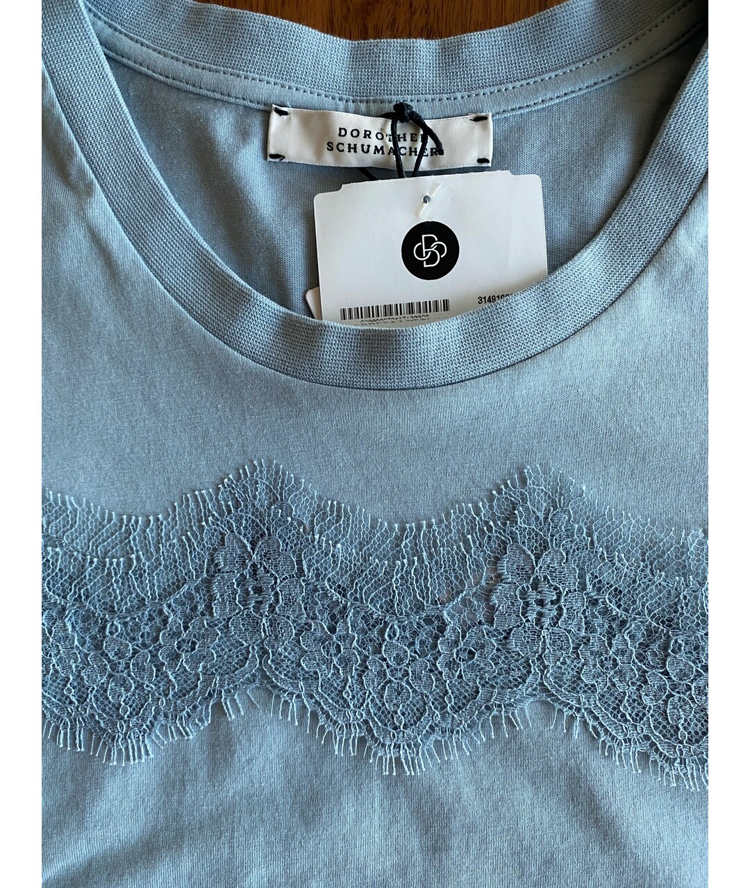 DOROTHEE SCHUMACHER Голубая хлопковая футболка, фото 3