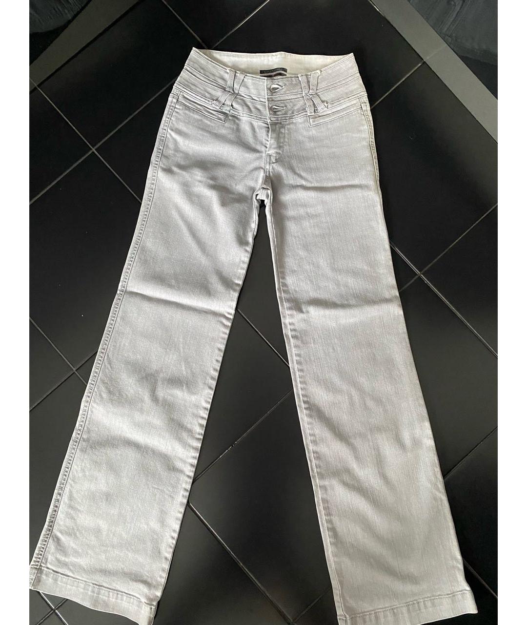 KARL LAGERFELD Серые хлопковые прямые джинсы, фото 5