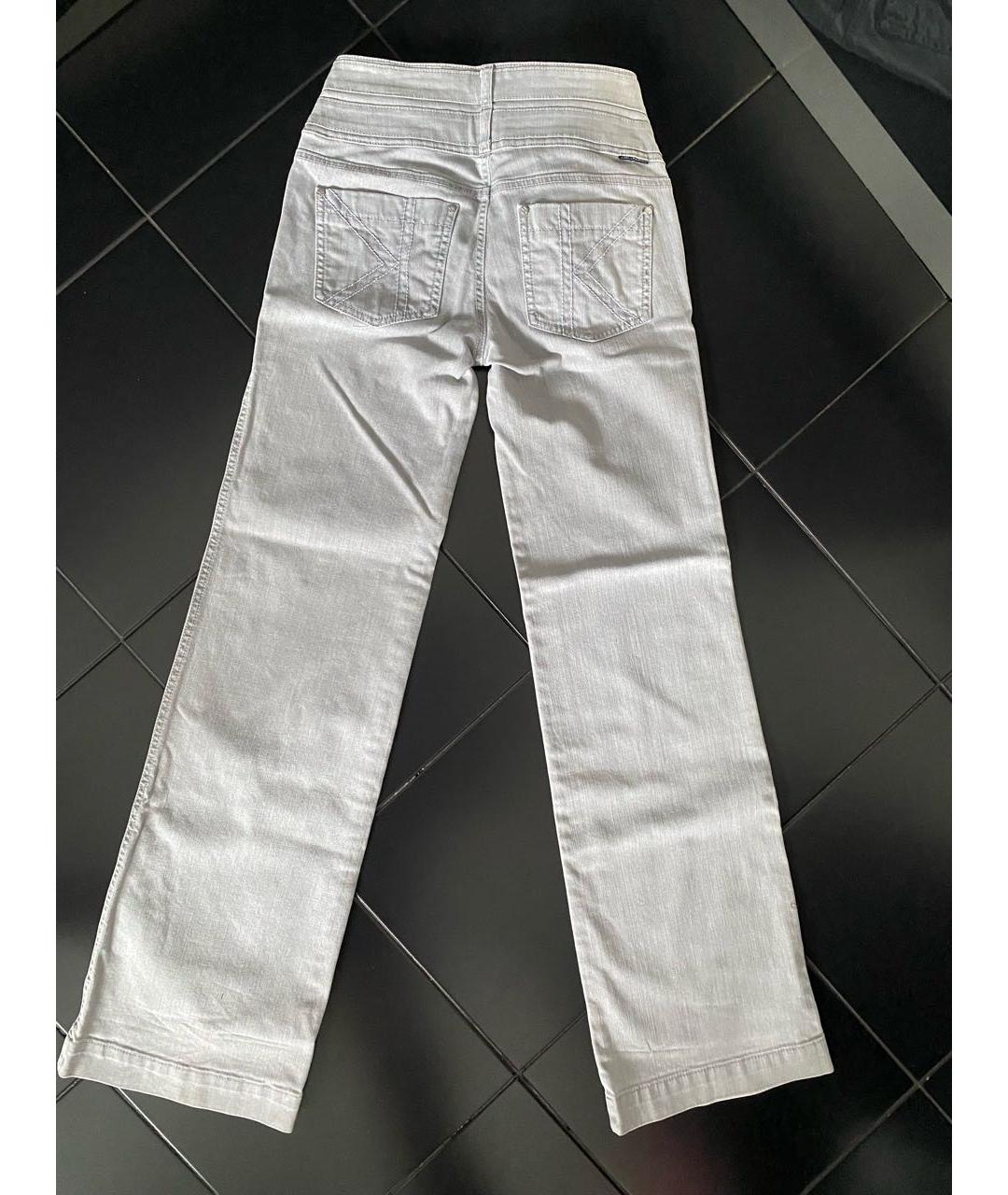 KARL LAGERFELD Серые хлопковые прямые джинсы, фото 2