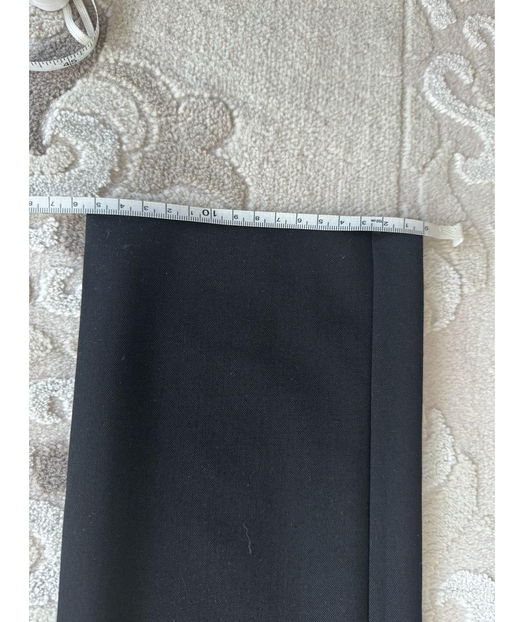 CHANEL PRE-OWNED Черные шерстяные брюки узкие, фото 7