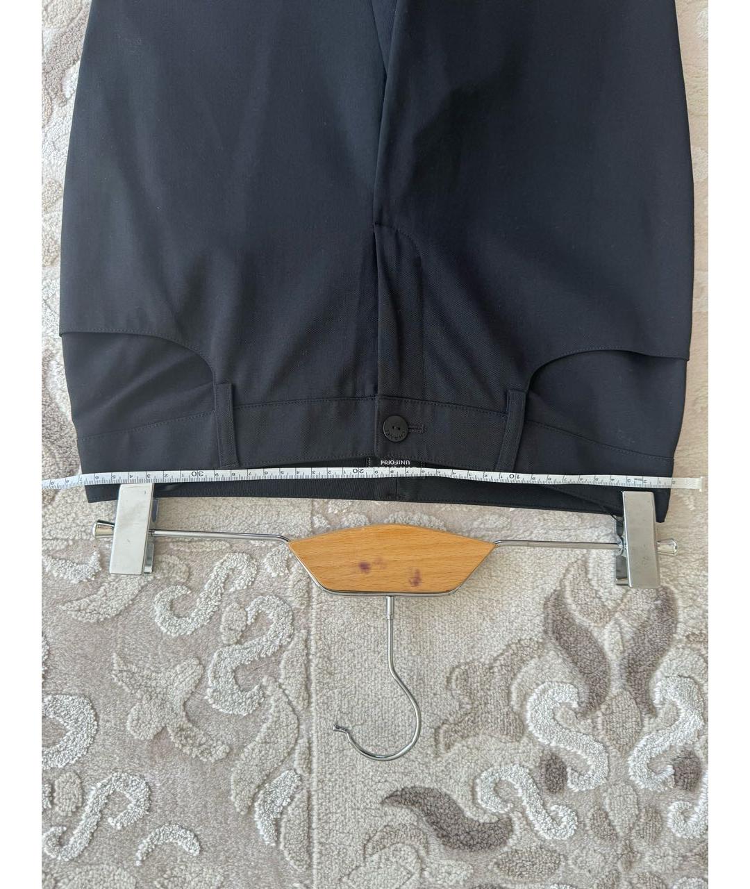 CHANEL PRE-OWNED Черные шерстяные брюки узкие, фото 4