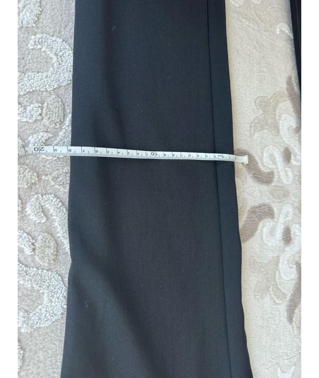 CHANEL PRE-OWNED Черные шерстяные брюки узкие, фото 5