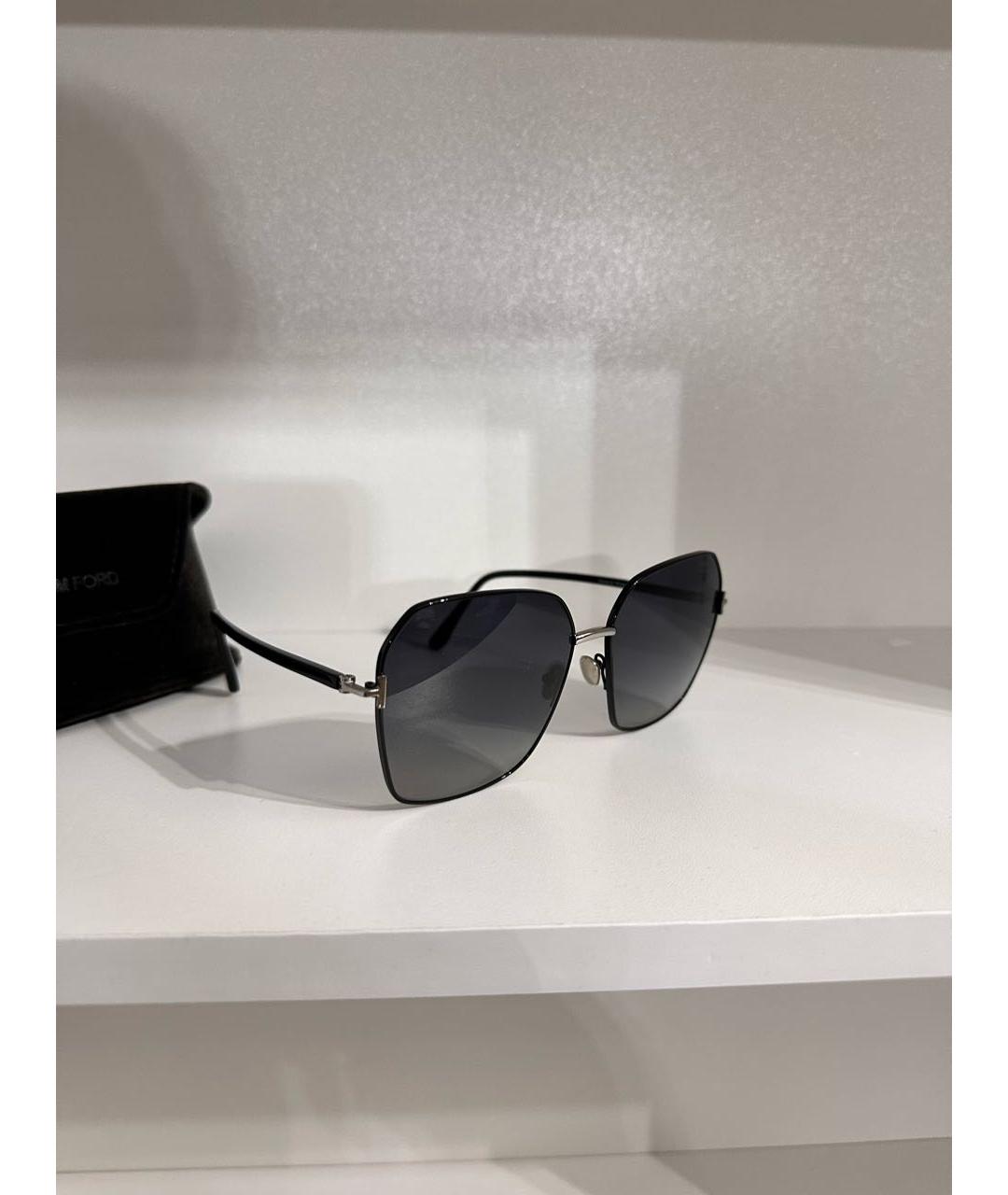 TOM FORD Серые металлические солнцезащитные очки, фото 2