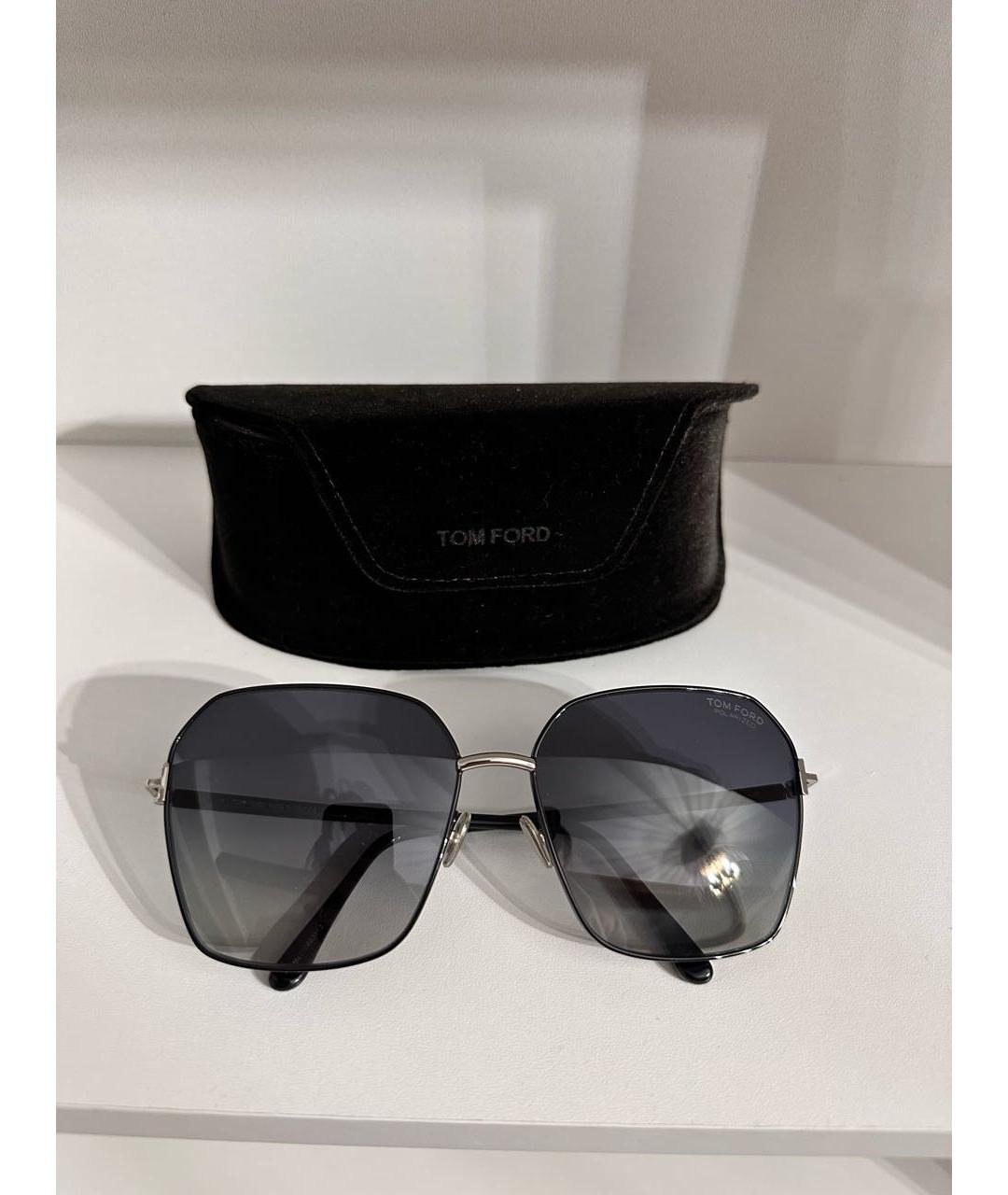 TOM FORD Серые металлические солнцезащитные очки, фото 4