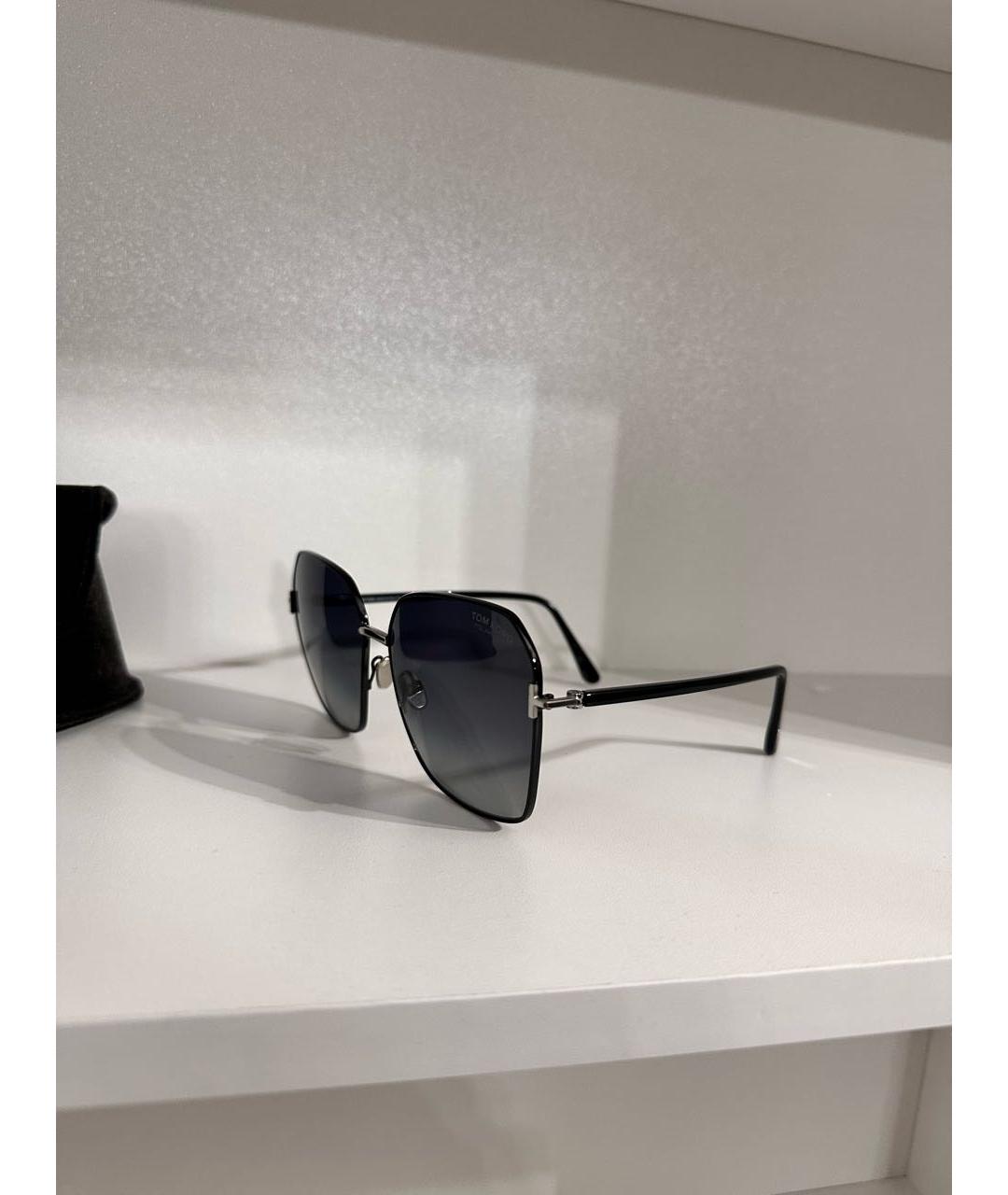 TOM FORD Серые металлические солнцезащитные очки, фото 3