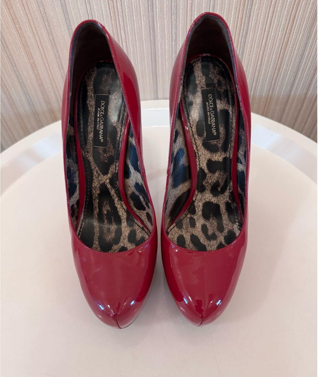 DOLCE&GABBANA Красные туфли из лакированной кожи, фото 2