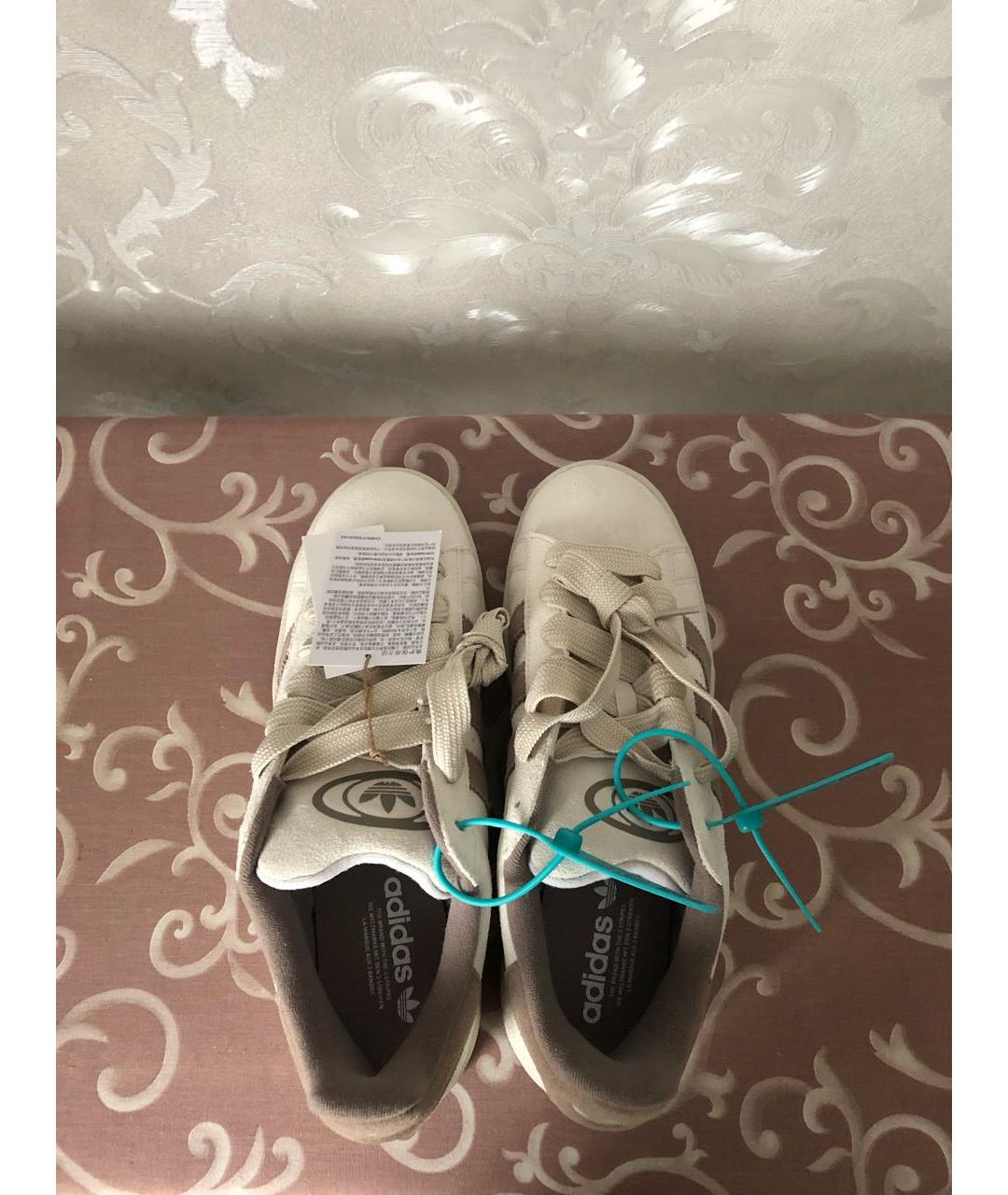 ADIDAS Бежевые замшевые низкие кроссовки / кеды, фото 3