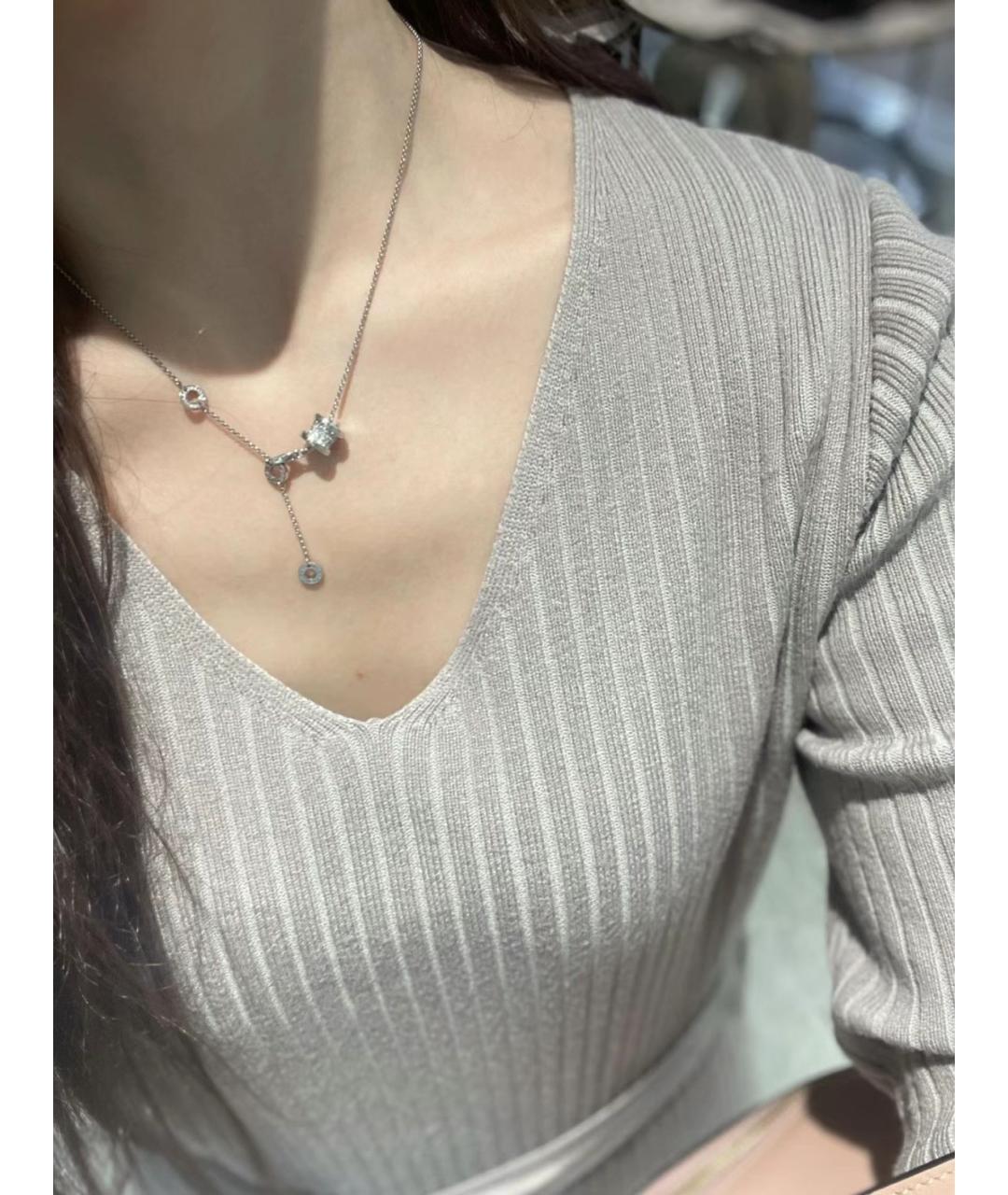 BVLGARI Серебряное колье из белого золота, фото 7
