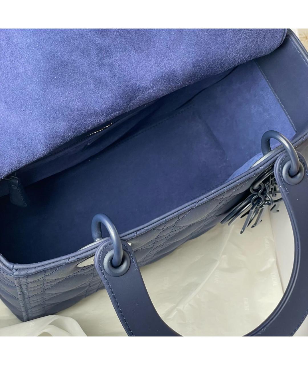 CHRISTIAN DIOR PRE-OWNED Синяя кожаная сумка тоут, фото 8