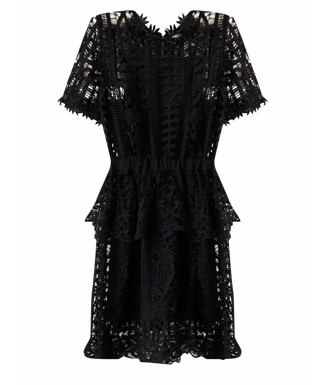 BLUMARINE Черное кружевное коктейльное платье, фото 1