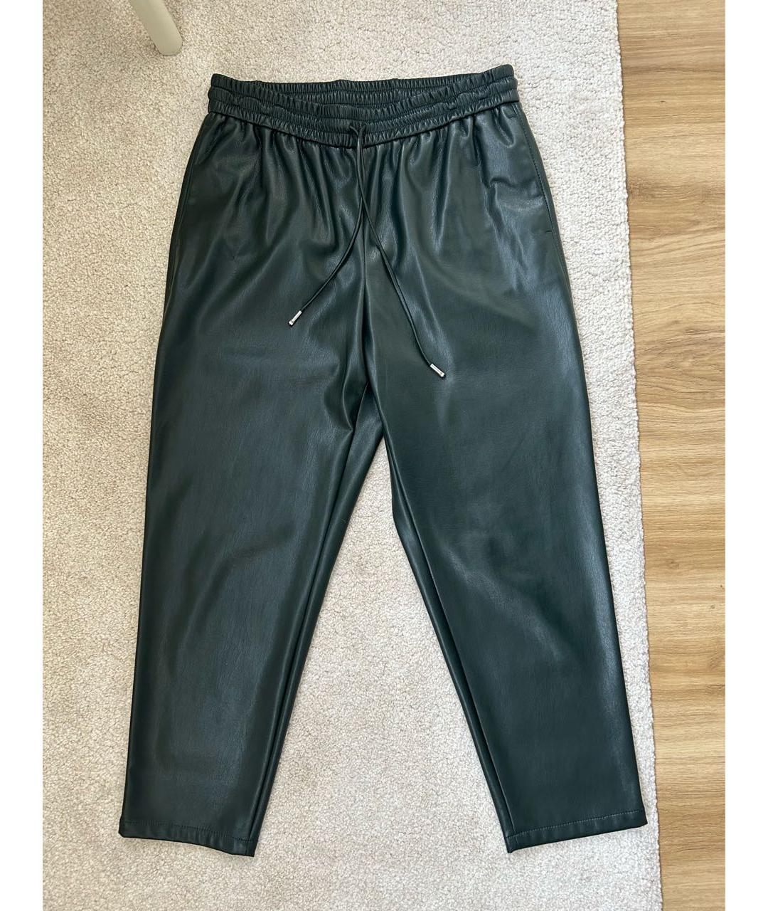 HUGO BOSS Зеленые хлопко-эластановые брюки широкие, фото 4