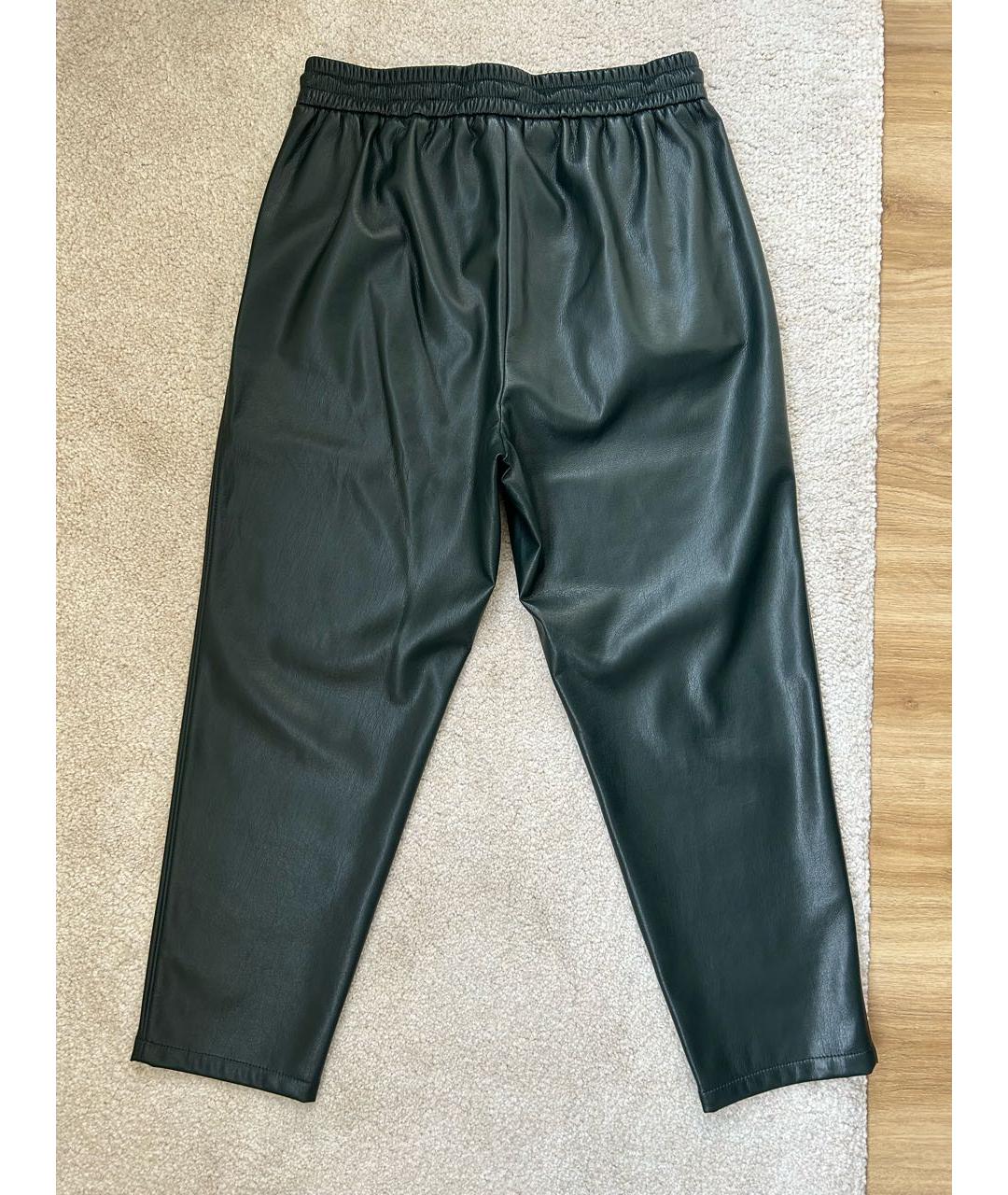 HUGO BOSS Зеленые хлопко-эластановые брюки широкие, фото 2