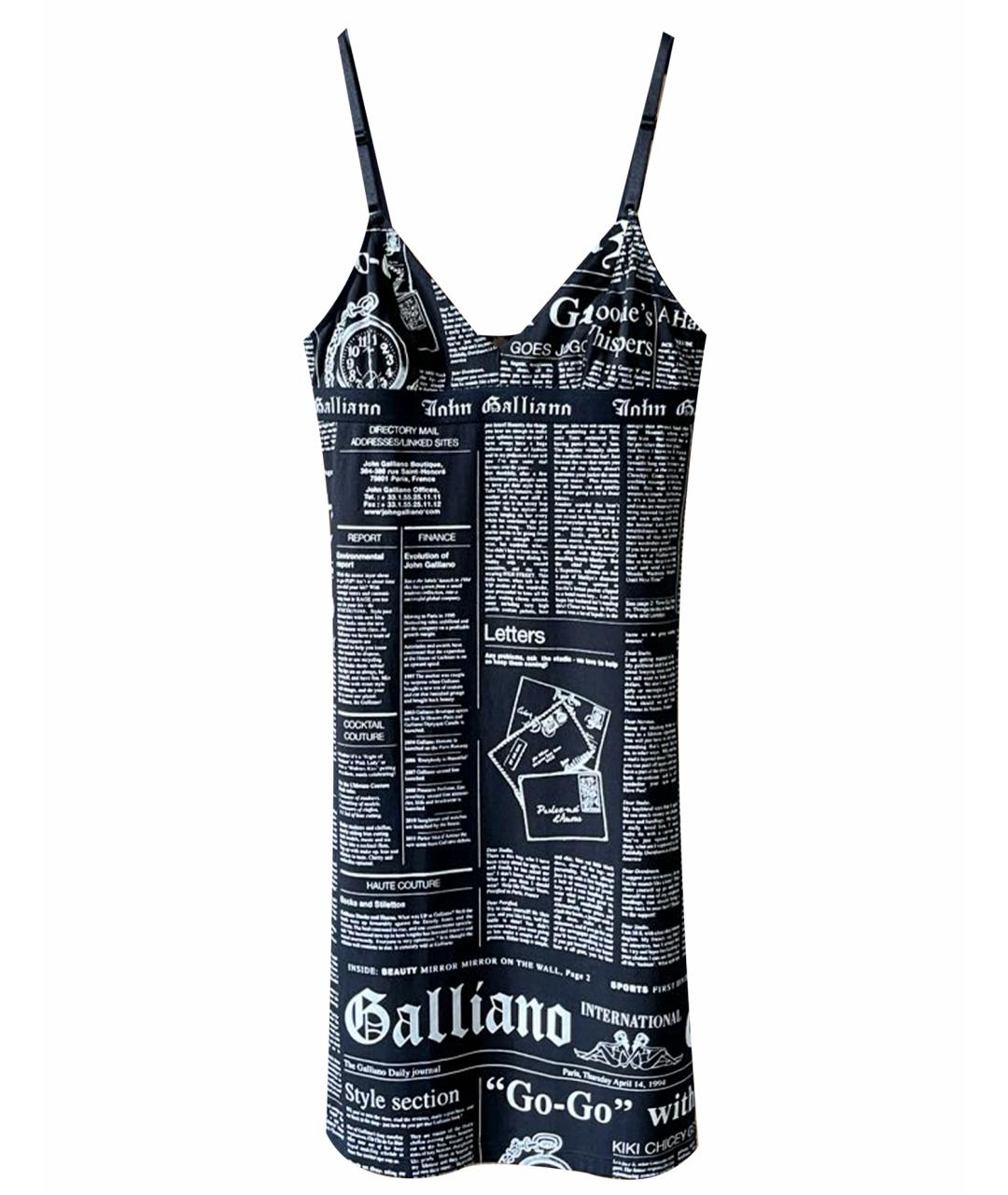 JOHN GALLIANO Черное хлопковое коктейльное платье, фото 1