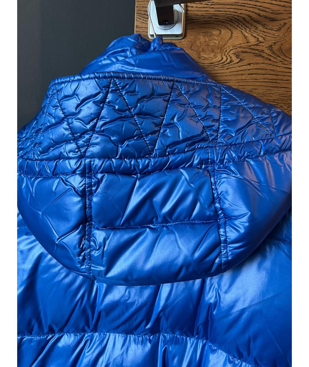 SPORTMAX Синяя полиамидовая куртка, фото 3