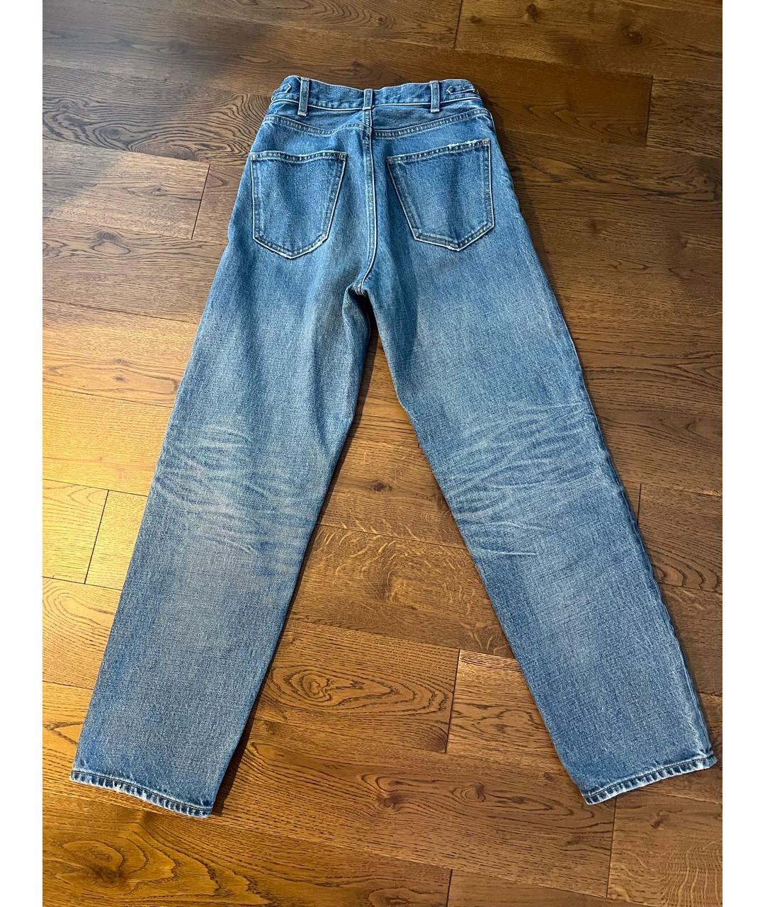 CELINE PRE-OWNED Голубые хлопковые прямые джинсы, фото 2