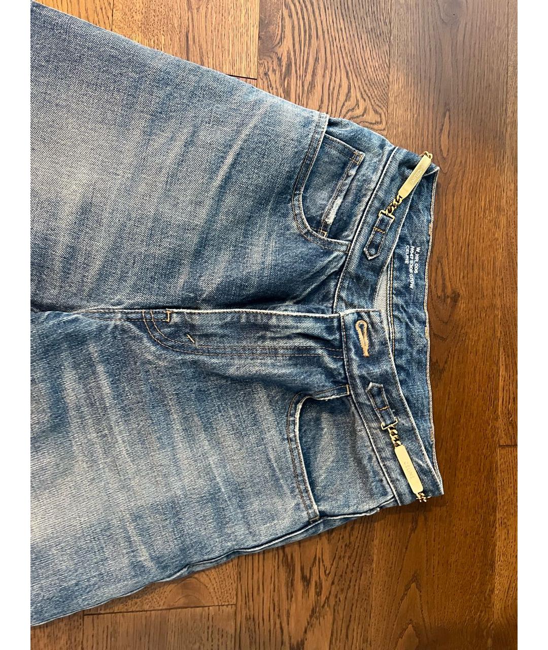 CELINE PRE-OWNED Голубые хлопковые прямые джинсы, фото 4